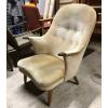 Danish Curved Mid Century Teak Arm Chair